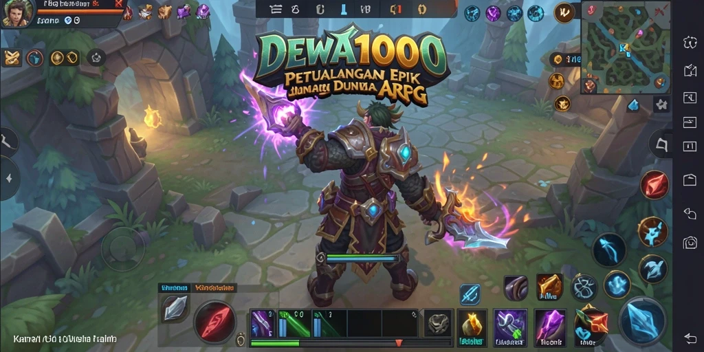 Tampilan gameplay menarik di dunia fantasi DEWA1000.