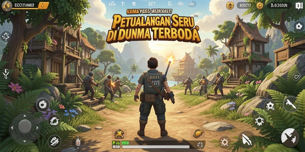 Gameplay seru di dunia terbuka EOS77 yang menantang.