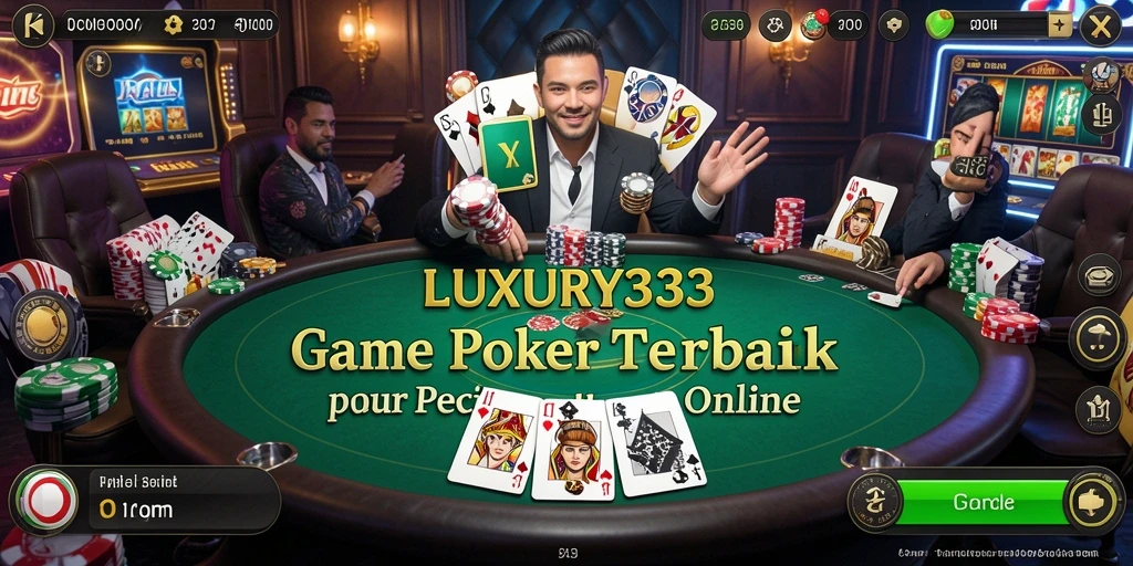 Screenshot gameplay LUXURY333 yang menunjukkan suasana poker yang mendebarkan.