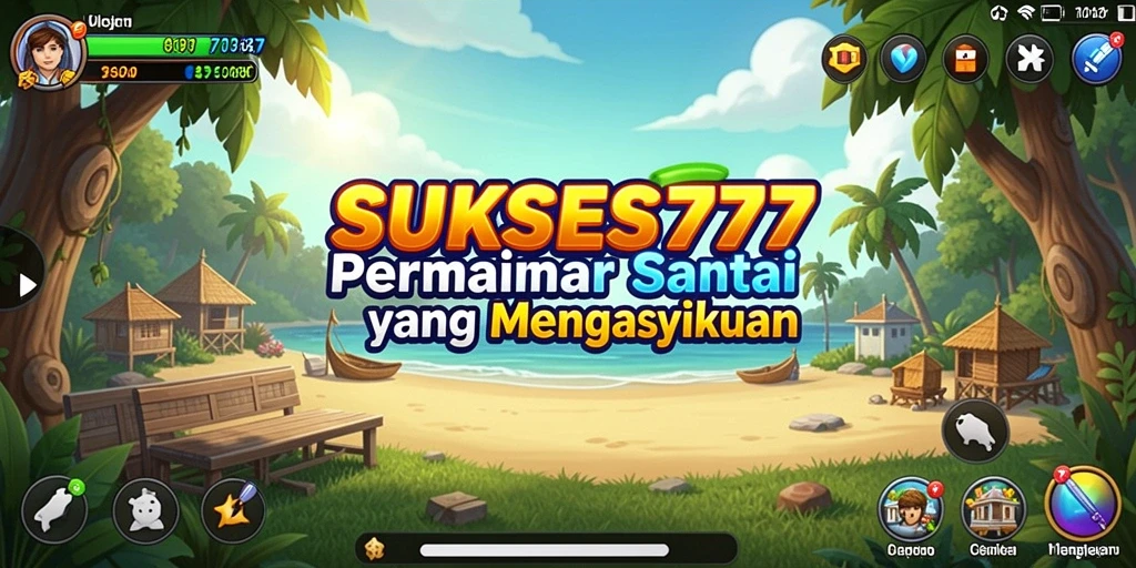 Tampilan menarik gameplay santai SUKSES777 yang penuh warna.