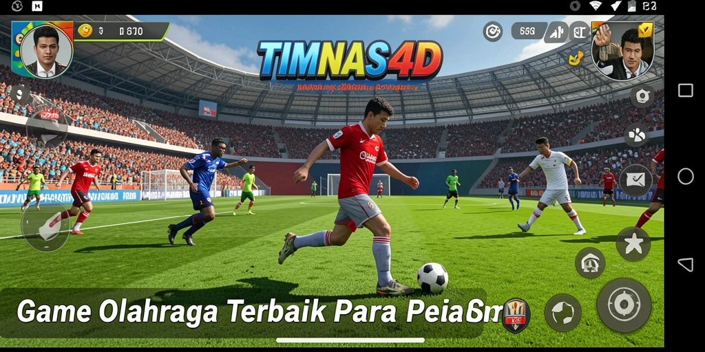 Screenshot main TIMNAS4D menampilkan aksi olahraga seru.