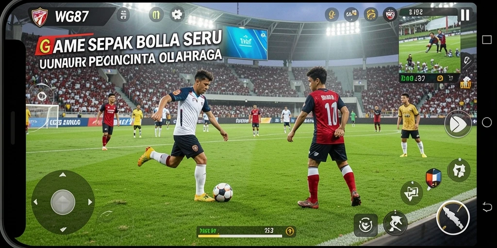 Tampilan menarik dan gameplay seru dari WG87 di lapangan sepak bola.