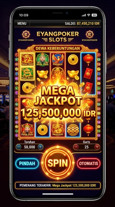 Tampilan utama aplikasi eyangpoker yang memudahkan navigasi.